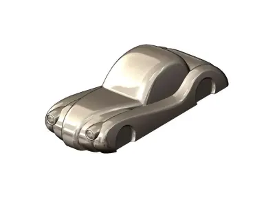 1952 Jaguar XK 120 FHC Coupe car sculpture 3D print model