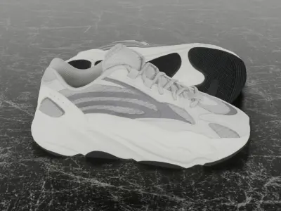ADIDAS YEEZY BOOST RUNNER 700 V2 STATIC 3D SHOES Low-poly 3D model