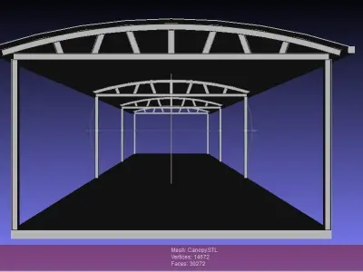 Canopy design of carport Free 3D model