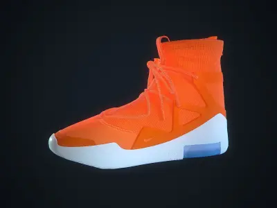  Nike Air Fear of God - Orange Low-poly 3D model