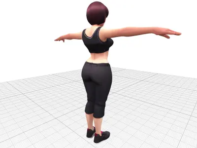AvaFit 3D Fitness Model Low-poly 3D model