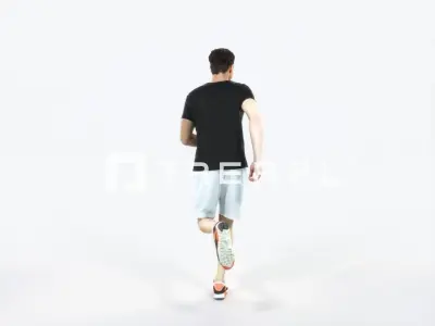Virtue 02C Running Jogging Football Sports Man Low-poly 3D model