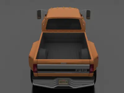 F-Series F-800 CrewCab Customized Pickup Truck 1985 Low-poly 3D model