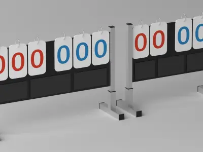 Sports Basketball Football Soccer Scoreboard 1 Low-poly 3D model