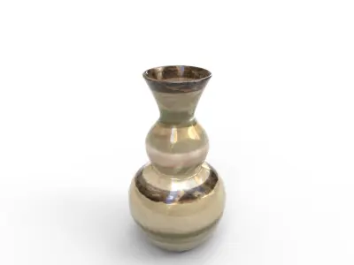 Bradburn Home Double Gourd Stripe Floor Vase 3D model