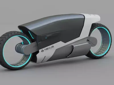 sci-fi motorbike 3D model