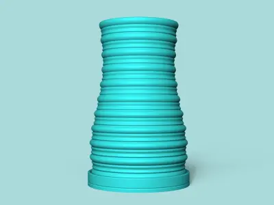 Vase 20 with Plate - Simple Plant Pot - Home Decor 3D print model