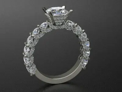 women ring print model 3D print model