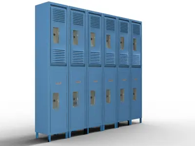 Locker Room  Low-poly 3D model