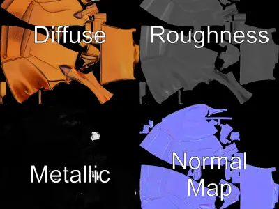 Luxury Handbag D Model Pack Low-poly 3D model