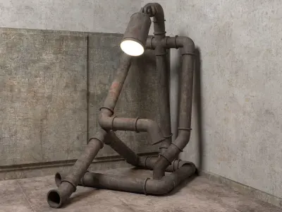 Sad Robot Lamp 3D model