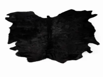 Black Cowhide Rug 3D model