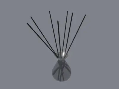 Aroma Sticks in Glass 3D model