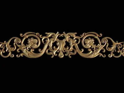 Carved Ornament Decor Low-poly 3D model