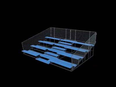 Metal Bleachers 3D model
