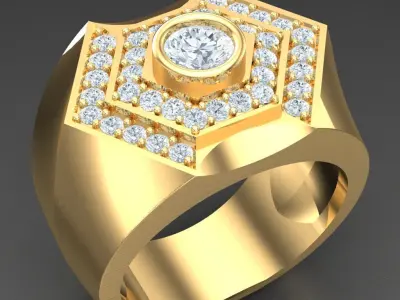 Luxury Men Rings Designs 6MR083 3D print model