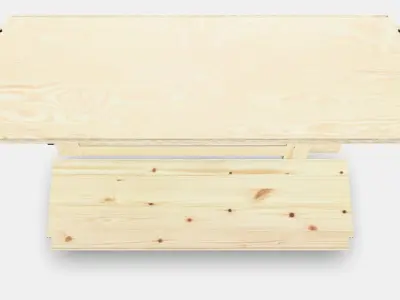 IVAR folding table Low-poly 3D model