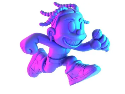 Travis Scott Air Jordan 1 Low Cartoon toy 3D print model