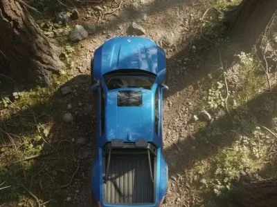 Blue Off-Road Pickup Truck 4x4 Model low poly  Low-poly 3D model