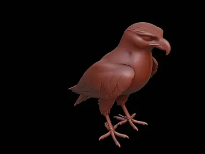Hawk Animal Sculpture 3D print model