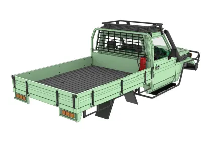 toyota land cruiser ute rc body  for 1 to 10 scale RC chassis   3D print model
