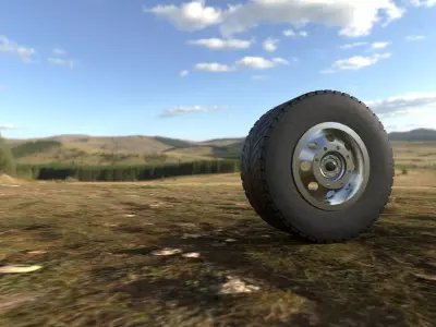 Truck Wheel High Poly 3D model