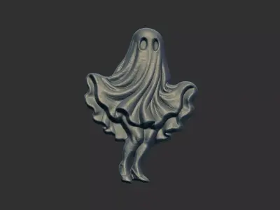 ghost halloween decor  3D print model
