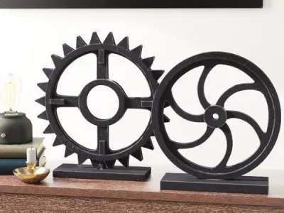 Antique Black Sculpture Set 3D model