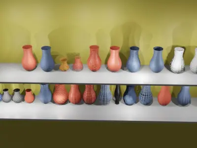 26 Vases full set different models 3D print model
