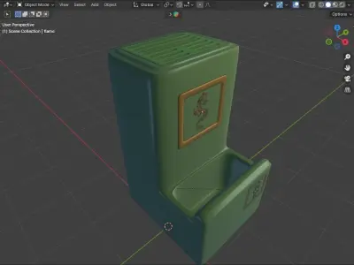 knife stander Low-poly 3D model