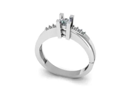 new wedding ring for daimonds 3D print model