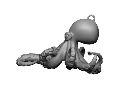 octopus pendant 3D print model