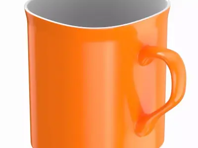 Coffee Mug Orange 3D model