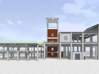 Industrial building 23ZZ23 3D model