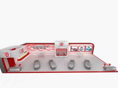 Booth Exhibition Stand a108a 3D model