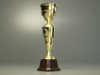 Winner Cup Set PBR Low-poly 3D model