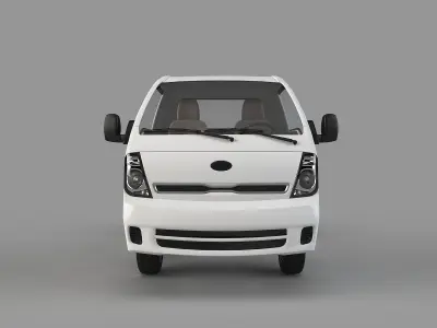 Kia k2500 truck Low-poly 3D model