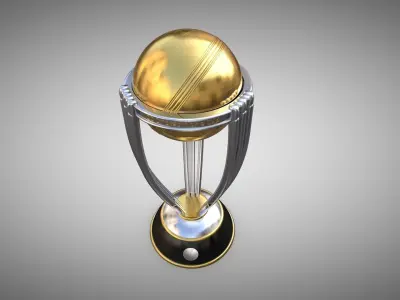 World cup cricket trophy Low-poly 3D model