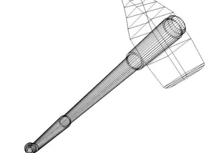 Civil Tool - Tack Hammer 3D model