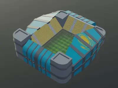 Football Stadium - Kazakhistan Low-poly 3D model