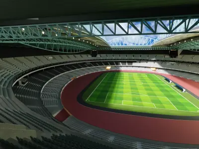 Marvel Stadium Melbourne Low-poly 3D model