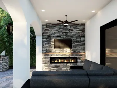 3D Exterior Scene 3D model design garden and landscape 3D model 3D model