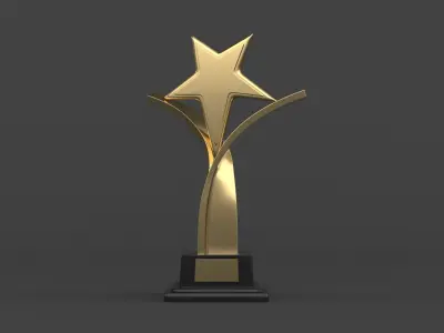 Gold Trophy Cup 3D model get