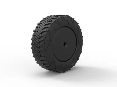 Wheel from Tesla Cybertruck 3D print model