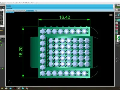 Luxury Square Pave Diamond Ring for Men 3932 3D print model