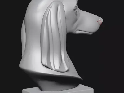 Dog sculpture 3D print model 3