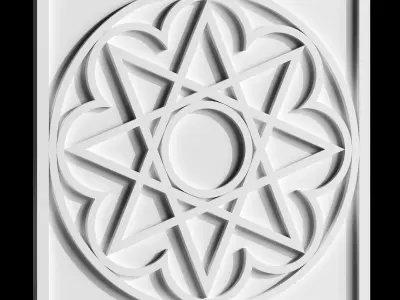 Geometric ornament of the east-01 Free 3D model