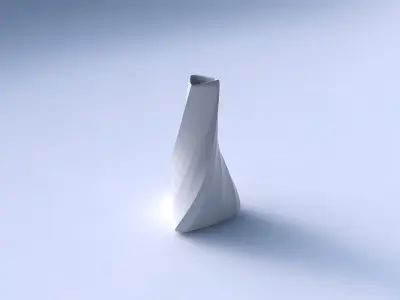 Vase grounded triangle with bands 3D print model