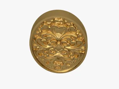 Classic oval decor ornament 267 3D model
