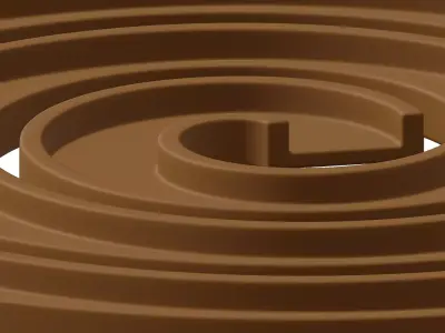 Plastic Spiral Racetrack Toy 3D model